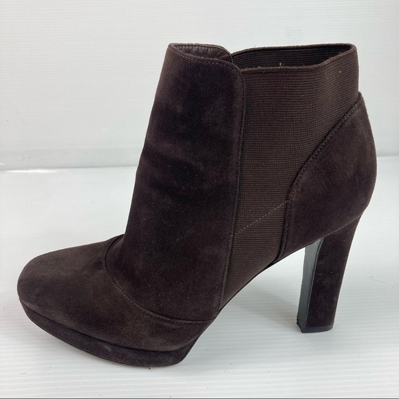 VIA SPIGA Women suede leather Heeled platform bootie size 7M US - Picture 1 of 7